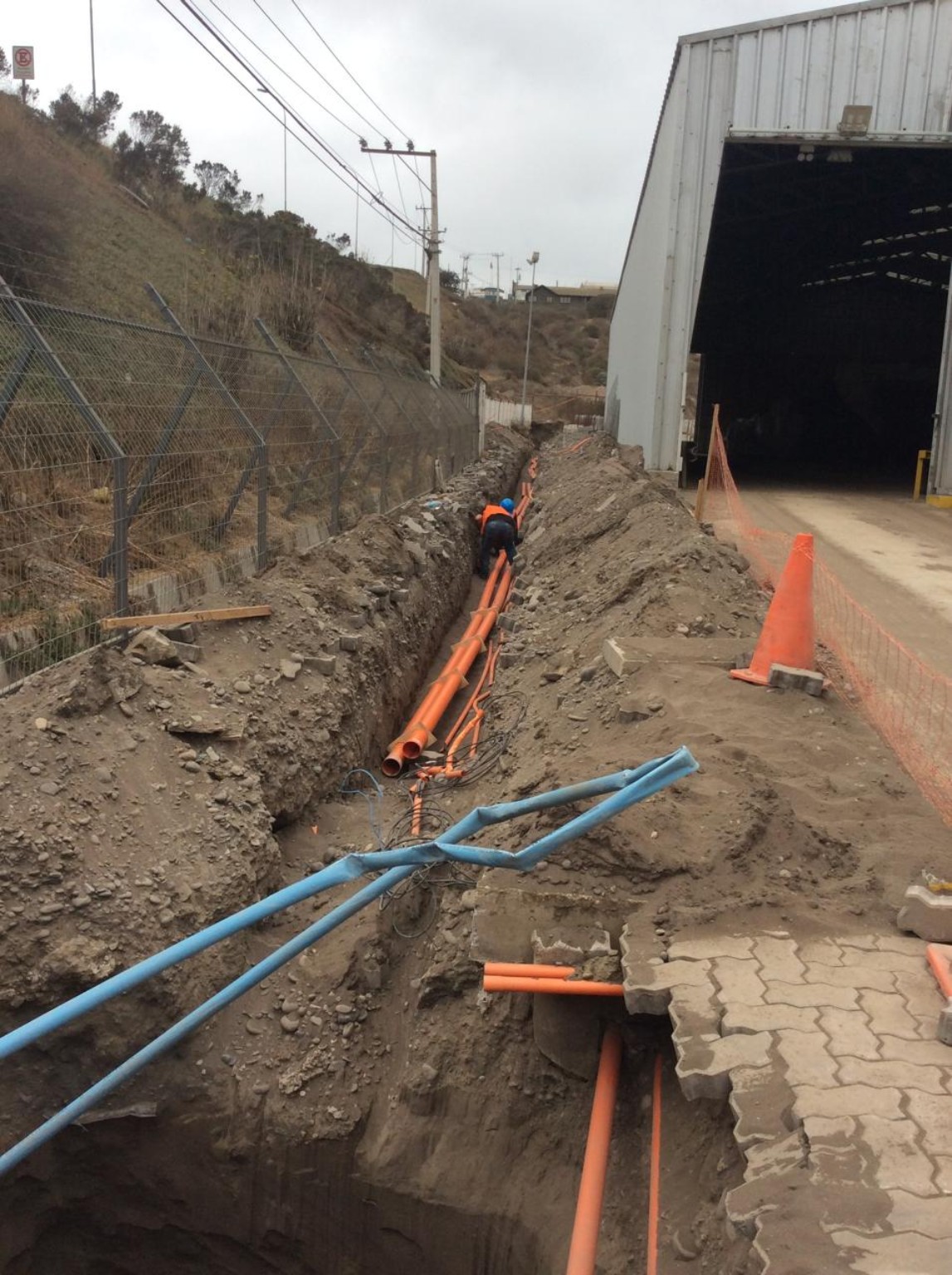 Ejecución de canalización subterránea